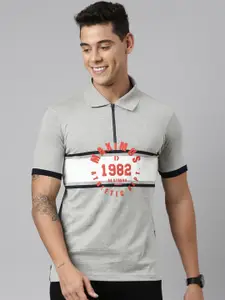 DIXCY SCOTT Printed Polo Collar Short Sleeves Regular Fit Tshirt