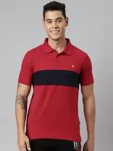 DIXCY SCOTT Colourblocked Polo Collar T-shirt