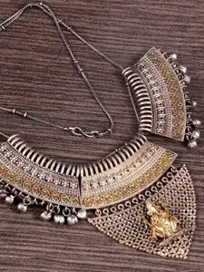 VIRAASI Gold-Plated Beaded Temple Necklace