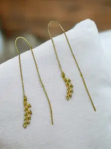 ISHKAARA Gold-Plated Contemporary Drop Earrings