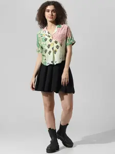 ONLY Floral Printed Mandarin Collar Long Sleeves Casual Shirt