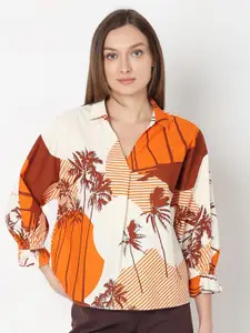 Vero Moda Tropical Printed Cotton Shirt Style Top