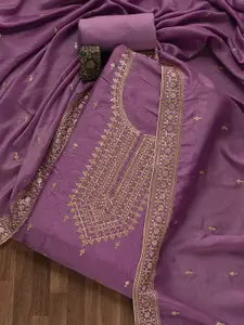 Koskii Ethnic Motifs Embroidered Sequinned Detailed Unstitched Dress Material