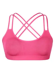DChica Girls Full Coverage Removable Padding Cotton Workout Bra With All Day Comfort