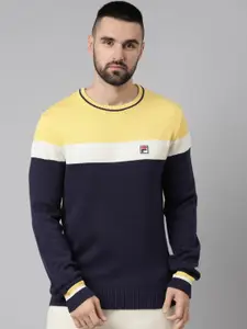 FILA Colourblocked Woollen Pullover Sweater
