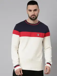 FILA Colourblocked Woollen Pullover Sweater