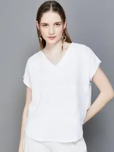 Colour Me by Melange Extended Sleeves Cotton Boxy Top