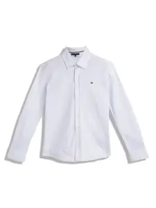 Tommy Hilfiger mandarin collar Boys Opaque Printed Cotton Casual Shirt