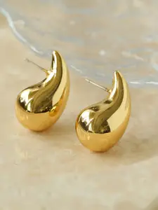 SALTY Gold-Plated Teardrop Shaped Drop Earrings