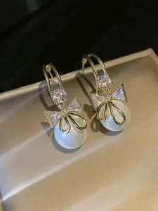 SALTY Contemporary Stoned Studded & Beaded Drop Earrings