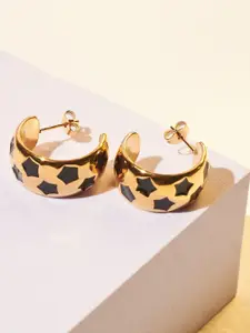 SALTY Gold-Plated Half Hoop Earrings