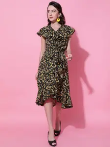 Stylecast X Kotty Floral Print Crepe Midi Dress