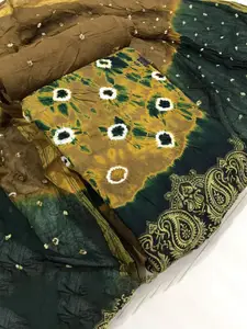 ZEEPKART Bandhani Printed Unstitched Dress Material
