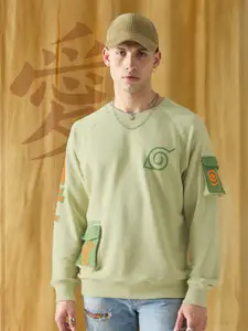 The Souled Store Green Naruto Printed Pullover