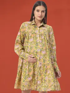 angloindu Floral Printed Maternity A-Line Dress