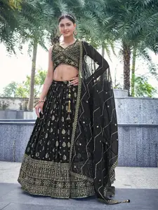 Chandbaali Embroidered Thread Work Detail Ready to Wear Lehenga & Blouse With Dupatta