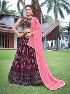 Chandbaali Embroidered Sequined Ready to Wear Lehenga & Blouse With Dupatta
