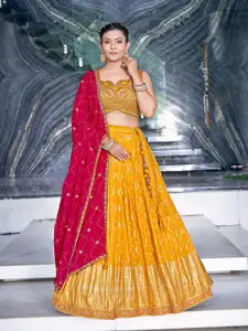 Chandbaali Embroidered Thread Work Ready to Wear Lehenga & Blouse With Dupatta