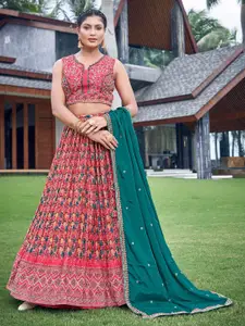 Chandbaali Embroidered Sequined Ready to Wear Lehenga & Blouse With Dupatta