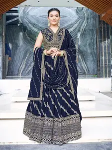 Chandbaali Embroidered Sequined Ready to Wear Lehenga & Blouse With Dupatta