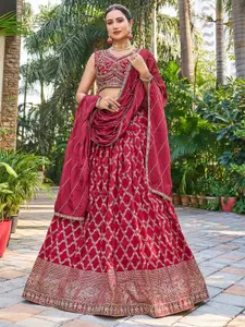 Chandbaali Embroidered Mirror Work Ready to Wear Lehenga & Blouse With Dupatta