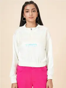 Coolsters by Pantaloons Girls Mock Collar Cotton Sweatshirt