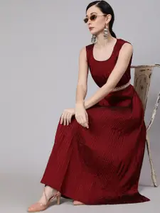 Anouk Round Neck Pleated Maxi Dress