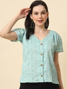 HERE&NOW Straight Floral Printed Opaque Casual Shirt