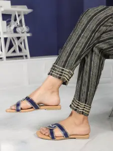 Carlton London No Back Strap Open Toe Flats