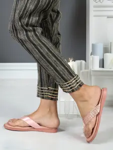 Carlton London Embellished Open Toe Flats