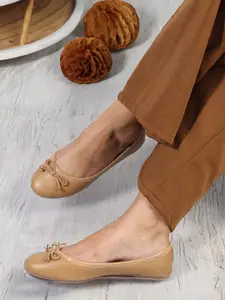 Carlton London Round Toe Ballerinas with Bows Flats