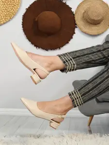 Carlton London Pointed Toe Block Heeled Pumps