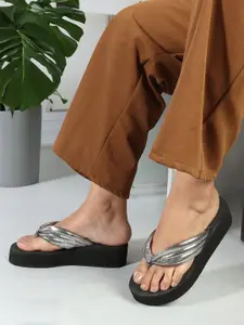 Carlton London Textured Open Toe Flatform Heels