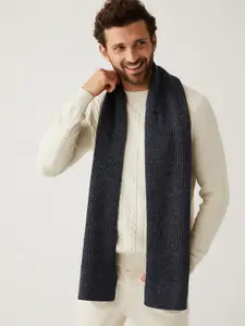 Marks & Spencer Men Knitted Textured Acrylic Scarf