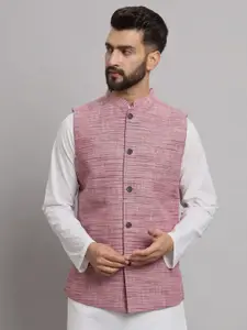 Latest Chikan Garments Self Design Mandarin Collar Nehru Jacket
