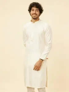 Manyavar Mandarin collar Regular Thread Work Kurta with Pyjamas