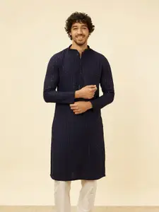 Manyavar Embroidered Sequinned Straight Kurta With Pyjama