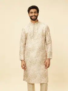 Manyavar Floral Printed Straight Kurta With Pyjama