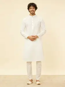 Manyavar Striped Regular Kurta with Pyjamas