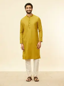 Manyavar Mandarin collar Printed Regular Kurta with Pyjamas