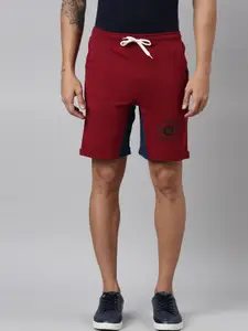 DIXCY SCOTT Men Printed High Rise Above the Knee Shorts with Side Pocket