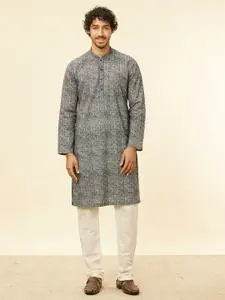 Manyavar Ethnic Motifs Woven Design Straight Kurta