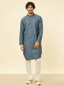Manyavar Ethnic Motifs Mandarin Collar Pathani Kurta