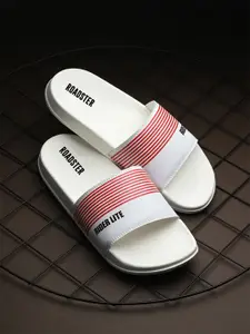 The Roadster Lifestyle Co. Men Striped Slip On Sliders
