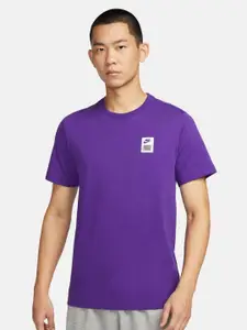 Nike Round Neck Printed Basketball Cotton T-Shirt