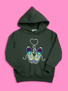 BAESD Girls Shoes Printed Hooded Fleece Pullover