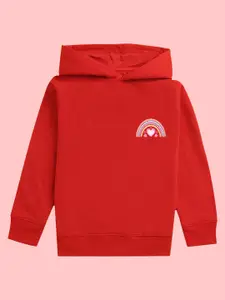 BAESD Girls Graphic Printed Hooded Fleece Pullover