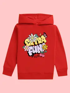 BAESD Girls Extra Fun Printed Hooded Fleece Pullover
