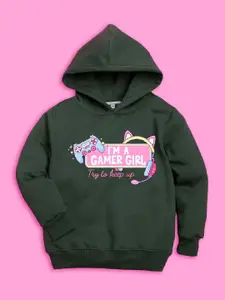 BAESD Girls Gamer Printed Hooded Fleece Pullover