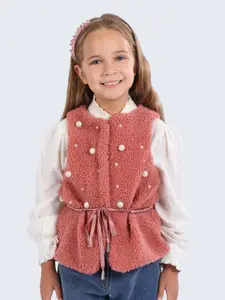 One Friday Girls Embellished Tie-Up Shrug